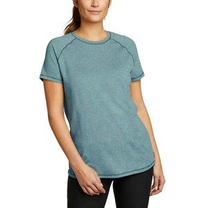 NWT Eddie Bauer Women's Active Crew Neck Everyday T-Shirt Blue Size S $40 2HL51